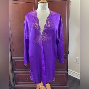 Vintage gold label Victoria’s Secret purple laced robe